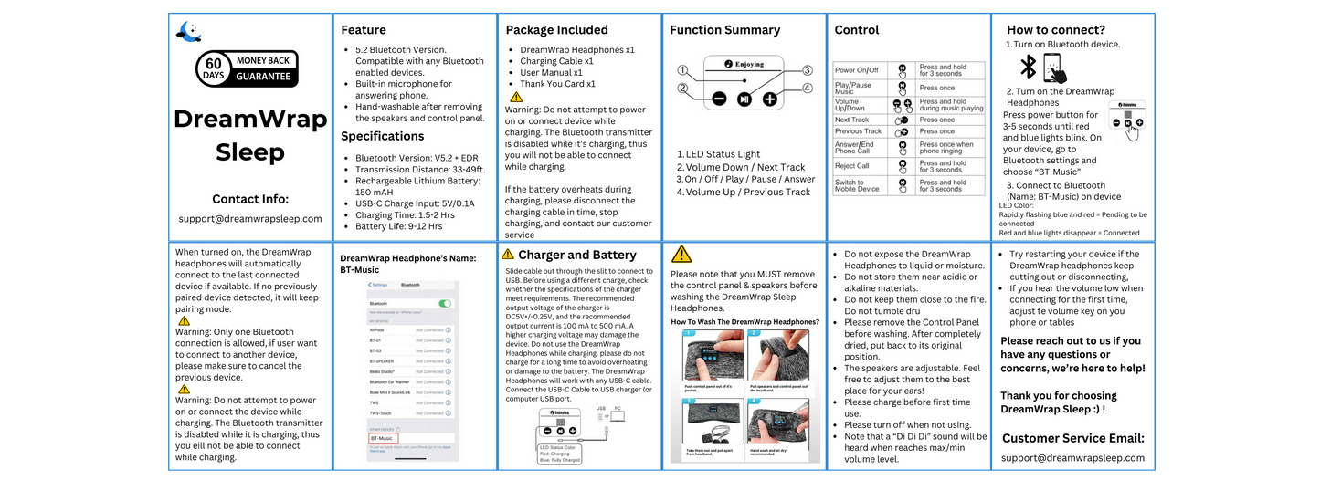 DreamWrap® Instructions Manual