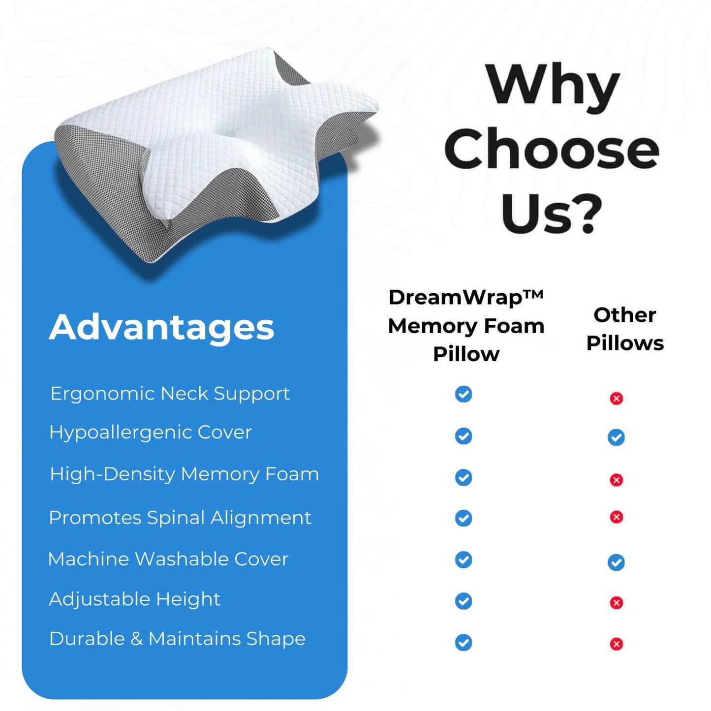 DreamWrap™ | Memory Foam Cervical Pillow